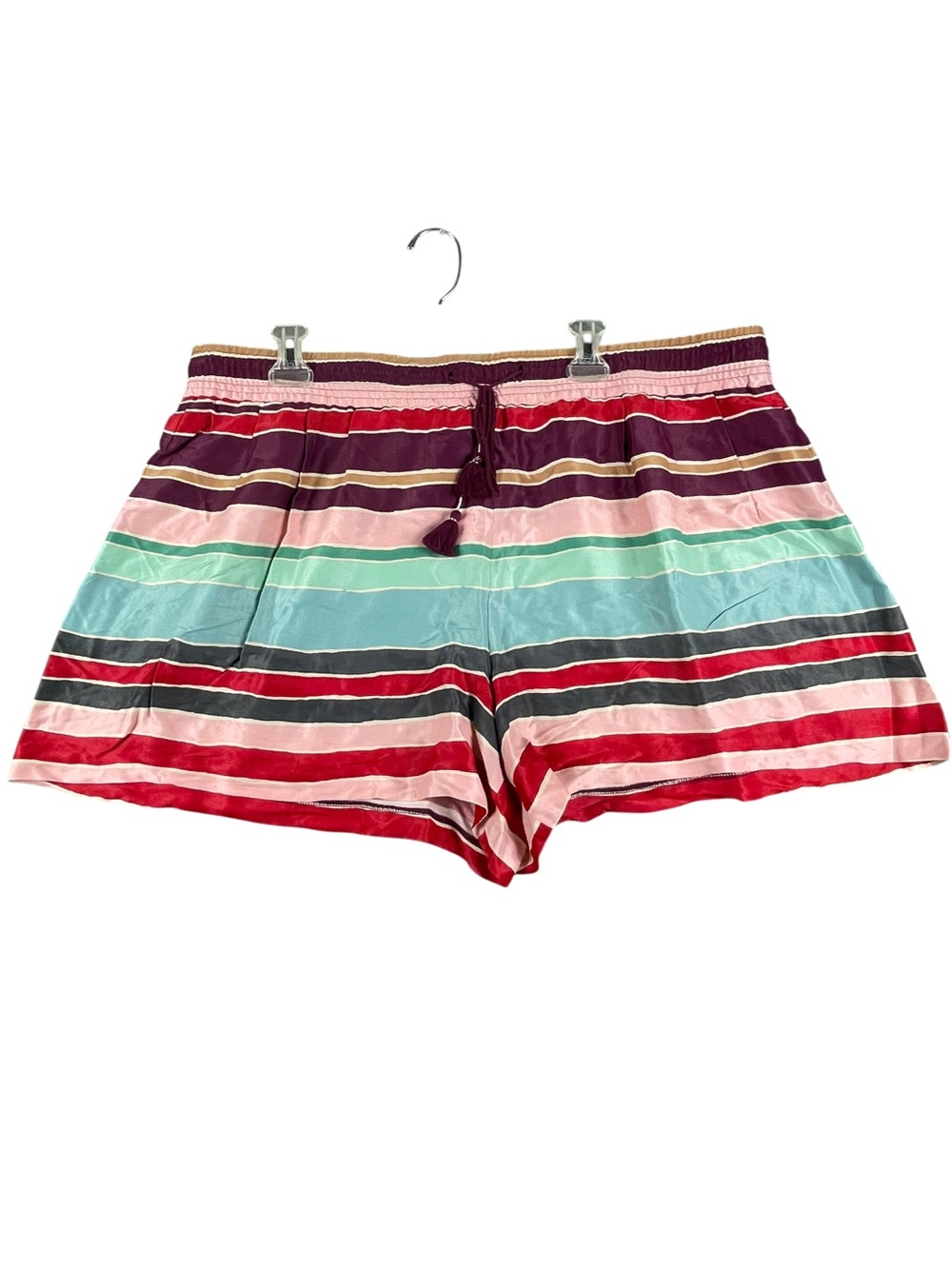 Ann Taylor Loft Cabana Fluid Colorful Striped Relaxed Silky Cute Shorts NWT - XL